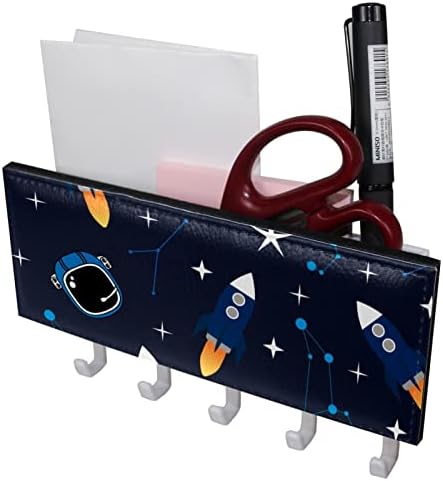 Laiyuhua ganchos adesivos coloridos com 5 ganchos e 1653 compartimento para armazenamento, perfeito para sua entrada, cozinha, bedroomconstellation Rocket Astronaut