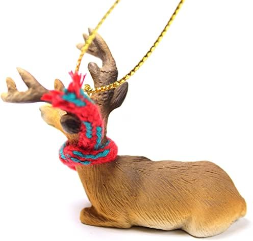 Conceitos de conversa Buck cervo minúsculo miniatura Um ornamento de Natal - delicioso!