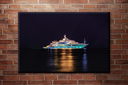 Criptonita acrílica Arte de parede moderna de vidro, Mar de parede do Golfo - Série Yatch - Design de Interiores - Arte da parede acrílica - Impressão de fotografia de foto