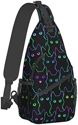 Fylybois colorido bolsa de esteira de gato viaje backpack de backpack de backpack bolsas de caminhada no ombro casual