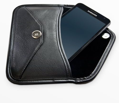 Caixa de onda de caixa compatível com o OnePlus 6T - Elite Leather Messenger bolsa, design de envelope de capa de couro sintético