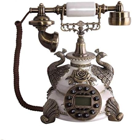 Telefone antigo europeu de Walnuta, telefones telefones de telefone vintage retro, telefone fixo clássico com tendência