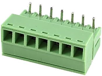X-Dree Green 7pin 3,5 mm Espaçamento PCB parafuso Terminal Block Connector 300V 8A AWG22-16 (Espaçamento verde de 7pin 3,5 mm