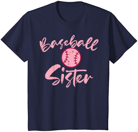 T-shirt rosa da irmã Baseball Family Family Combation Girls Women