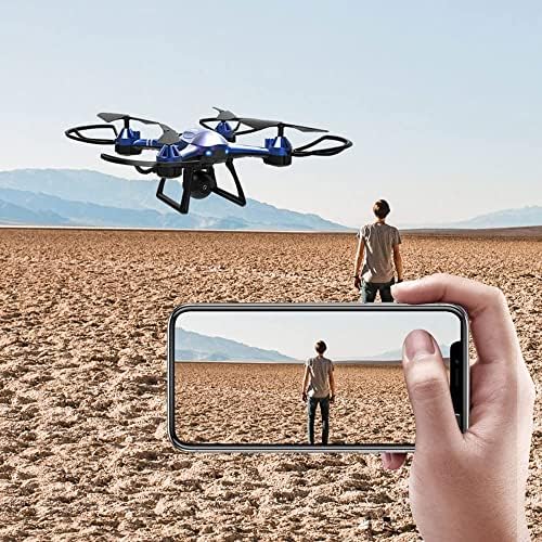 Ujikhsd Mini Drone com câmera, drone dobrável FPV 4K para crianças e iniciantes, quadcopter com voo de trajetória, flip 3D,