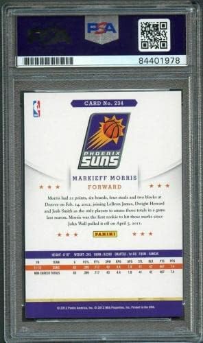2011-2012 NBA Hoops #234 Markieff Morris assinado Cartão Auto PSA Suns Sol - Basketball Slabbed Cartis autografados