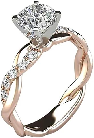 Anel de prata zircão nupcial diamante elegante aliança de casamento anéis de dedo anéis de dedo simples e fofos tends requintados