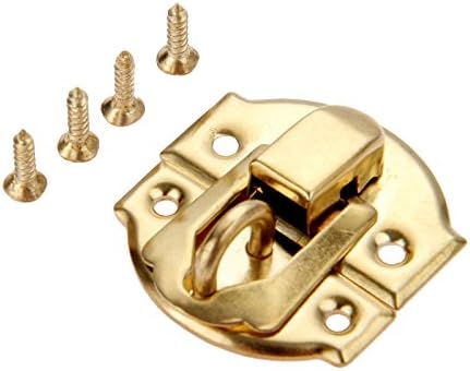 10pcs Gold Box Hasps, Yetha, 1,06 x1.14, trava de trava antiga, fecho de trava para a mala de caixa de jóias, trava decorativa