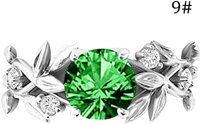 2023 Novos anéis de casamento de diamante videira transparente feminina floral folhas de prata anéis de presente de flor com anéis correspondentes dinossauros