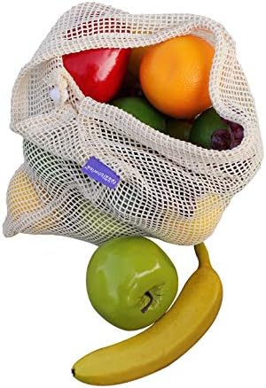 Algodão reutilizável Earthwise Conjunto de sacos premium de 12 sacos de supermercado Material durável e ecológico para transporte