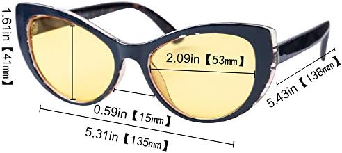 Soolala feminino grande moldura cateye óculos de estrutura de lê óculos de leitura