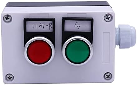DJDLFA 22MM 10A 440V 1NO 1NC RED Green Sign Green Push Butchet Switch Station Switches PushButton