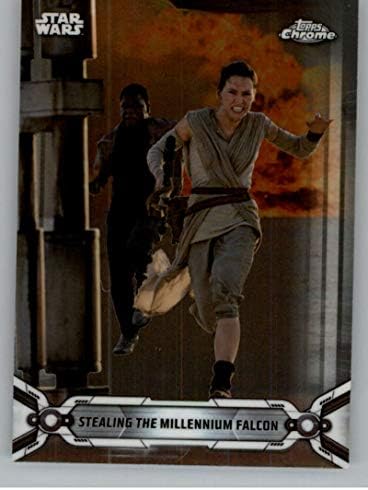 2019 Topps Chrome Star Wars Legacy #159 roubando o cartão de negociação do Millennium Falcon