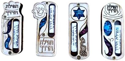 Oração de Bluenoemi para Viajante Scroll Israel Presente para Protection Mezuzah for Car