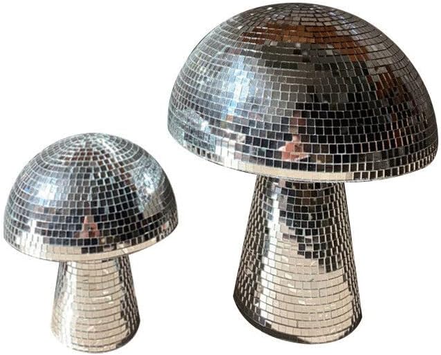Bola de discoteca de cogumelo para bar, festa, quarto, decoração de mesa - espelhar discoteca cogumelo de cogumelos decorações de