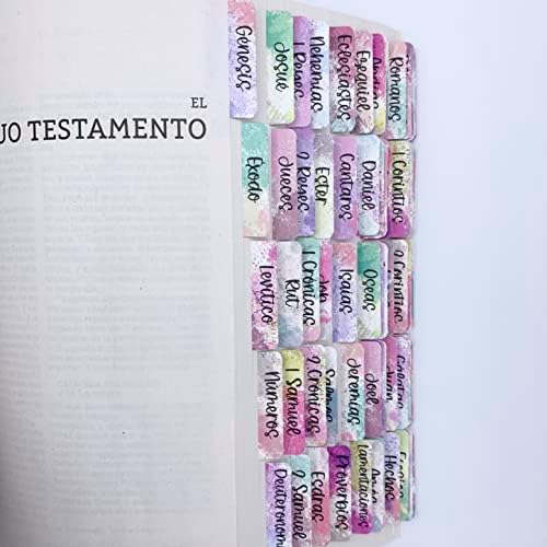 Guias bíblicas espanholas cinzentas graciosas, respingo de aquarela, guias de índice de cartolina Espanol, guias padrão 66
