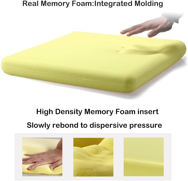 Almofada reclinável sigmat para idosos com espuma de memória 20x20x3 polegadas Chopse de assento quadrado grande para cadeira de poltrona
