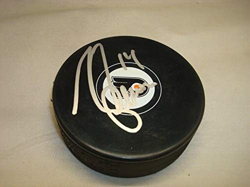 Ian LaPerriere assinou o Philadelphia Flyers Hockey Puck autografado 1b - Pucks autografados da NHL