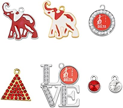 Seiraa 7pcs Sorority Jewelry charme pendente de jóias que fabricam artesanato DIY