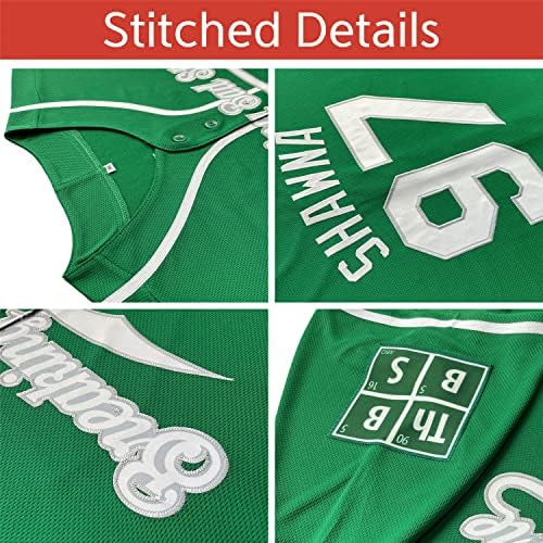 Jersey de beisebol personalizada Button Down Shirt Stitched Número Sports Uniform for Women Youth Plus Size