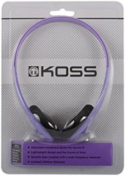 Koss KPH7V portátil fone de ouvido com faixa de cabeça ajustável - Violet