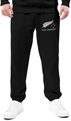 Nova Zelândia Maori Fern Men's Jogger Sortpants Sports Pants longas com cintura elástica de bolso casual