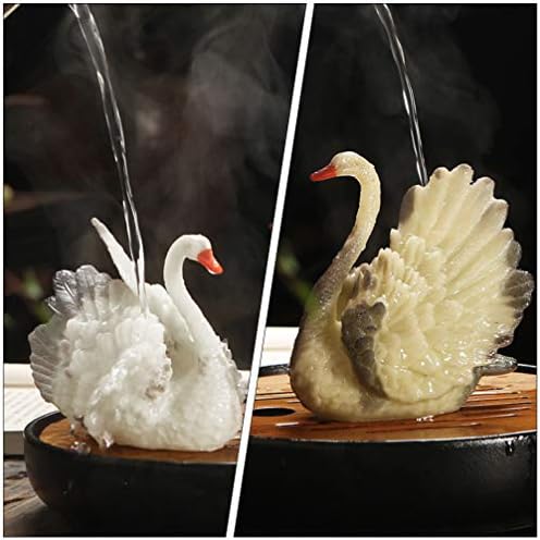 Plantas vorcool decoração cisne estátua tea tea resina cisne cisne estatueta cor de papel alterando a bandeja de chá