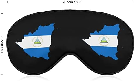 Mapas de bandeira da Nicarágua MAPA DE SLUGO FONITOS Máscara de olho macio coberta de olhos com a noite ajustável Eyeshade noturna
