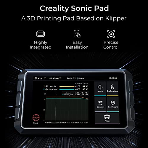 Fangzi Sonic Pad para impressora 3D FDM com várias interfaces 7 '' '' '' '' '' 'Integrar design Integr e Ender-3' '