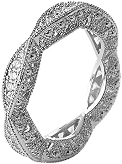 Teenager Rings S925 Corte redondo de prata Anel de noivado branco completo para mulheres