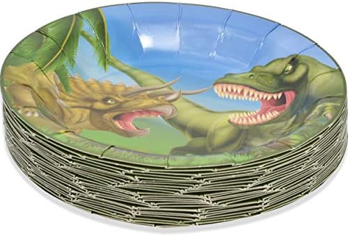Dinosaur Party Supplies Mobleware Conjunto 24 9 Placas de jantar 24 7 Placa de sobremesa 24 9 oz xícaras 50 guardanapos