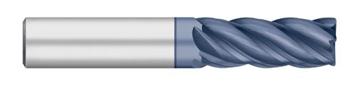 Titan TC26497 Solid CarboneL VI-Pro proibir o moinho final do índice, comprimento regular, 5 flauta, raio de canto, revestido com alcro-max, diâmetro de haste de 1 haste, 4 comprimento total, 2 comprimento de corte, 0,030 Radius de canto de canto