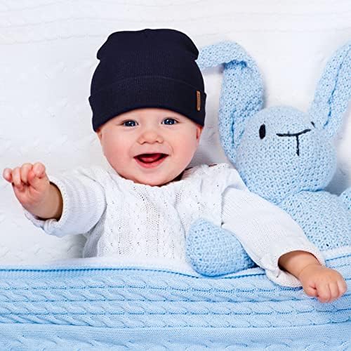 Geyoga 6 pacotes beanie beanie unissex criança boné menina de inverno chapéu recém-nascido kni