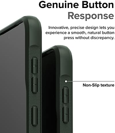 Ringke Onyx [parece bom na mão] Compatível com o Samsung Galaxy S23 Plus Caso 5G, Tecnologia anti-Fingerprint Tecnologia não deslizante Tampa da prova de aperto aprimorada Projetado para S23 Plus Case-Verde escuro