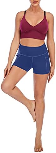 Calça de ioga feminina míshui com bolsos de ioga treino de cintura com shorts altos para mulheres perneiras calças de bicicleta yoga