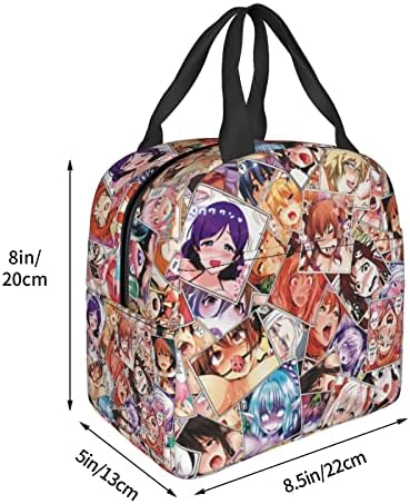 Dowrap anime anime sexy waifu hentai ahegao face lanch saco de bolsa de bolsa para molhar lancha de lancheira para