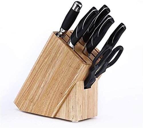 Llryn Bamboo Universal Stand Standless Stand de faca de madeira, armazenamento seguro conveniente para o suporte de faca
