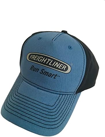 Freightliner semi caminhões executam o logotipo da tela de seda preto/azul inteligente Tampa Snapback Cap/Hat