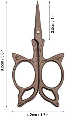 Bordado de borboleta Bordado tesoura, tesoura de bronze de aço inoxidável de estilo vintage Pequenas tesouras para