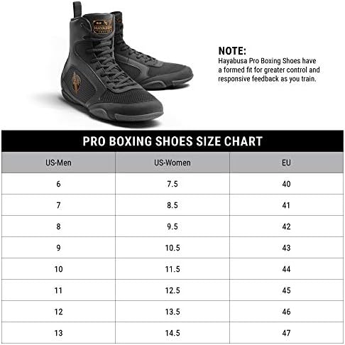 Hayabusa Pro Boxing Shoe para homens e mulheres