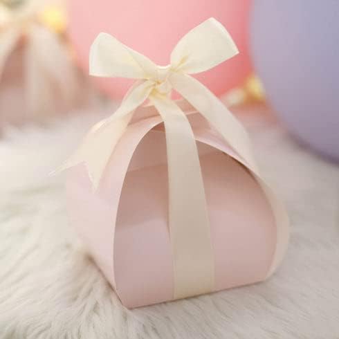EFAVORMART 25 pacote | 3,5 Bush/Rose Gold Cupcake Party Favor Gift Box, DIY fácil