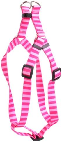 Design de cão amarelo Pink e rosa faixa de cachorro Passagem, x-Small-3/8 de largura e se encaixa no baú de 4,5 a 9