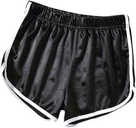 Jorasa Shorts atléticos para mulheres da cintura elástica calça de moletom de cintura alta calça colorida de calça curta Bling Sweetshorts Flacks