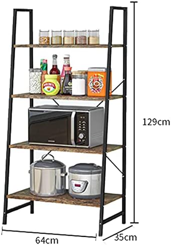 Xionggg 4 prateleira de escada de camada, prateleiras organizadoras de armazenamento de cozinha, unidade de prateleiras,