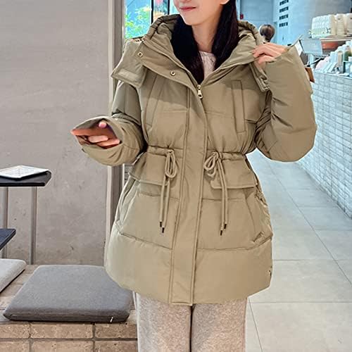 Kulywon Mulheres leves com capuz de capuz de grande tamanho de jaqueta zip de longa lã de longos jaquetas de lã para mulheres
