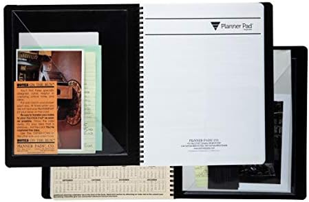 Bolsos Instações do Plano de Plano, Frente e Planejador de bolso, tamanho do executivo, Clear Vinyl, 8 ”x 10”