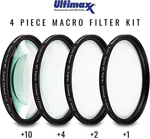 Ultimaxx 58mm Kit de acessório de filtro de lente completo para lentes com tamanho de filtro de 58 mm projetado especificamente para: Canon EOS 9000D 800D 760D 750D 700D 1300D 1200D T100, 4000D, 3000D, 2000D DSLR Câmeras