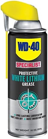 Spray de graxa de lítio branca de proteção branca com WD-40 com sprays de palha inteligentes 2 maneiras, 10 oz [2- pacote]