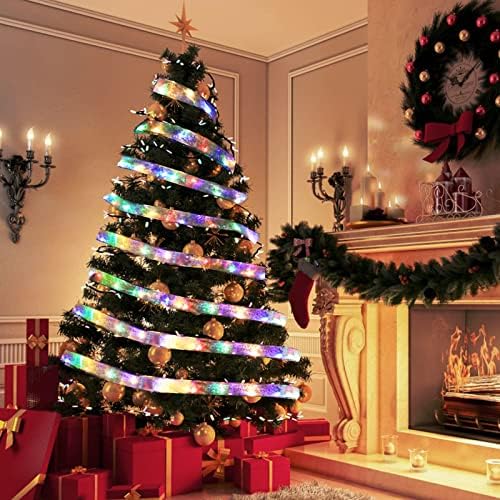 TurnMeon [Extra Long] 50 pés 150 LEDs de fita LED Luzes de árvore de Natal Decoração