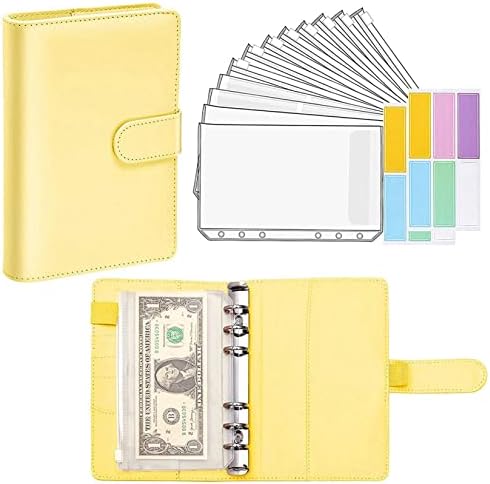 Envelopes de caixa do fichário do orçamento A6 para orçamento, carteira de carteira com 2 adesivos, envelopes de caixa
